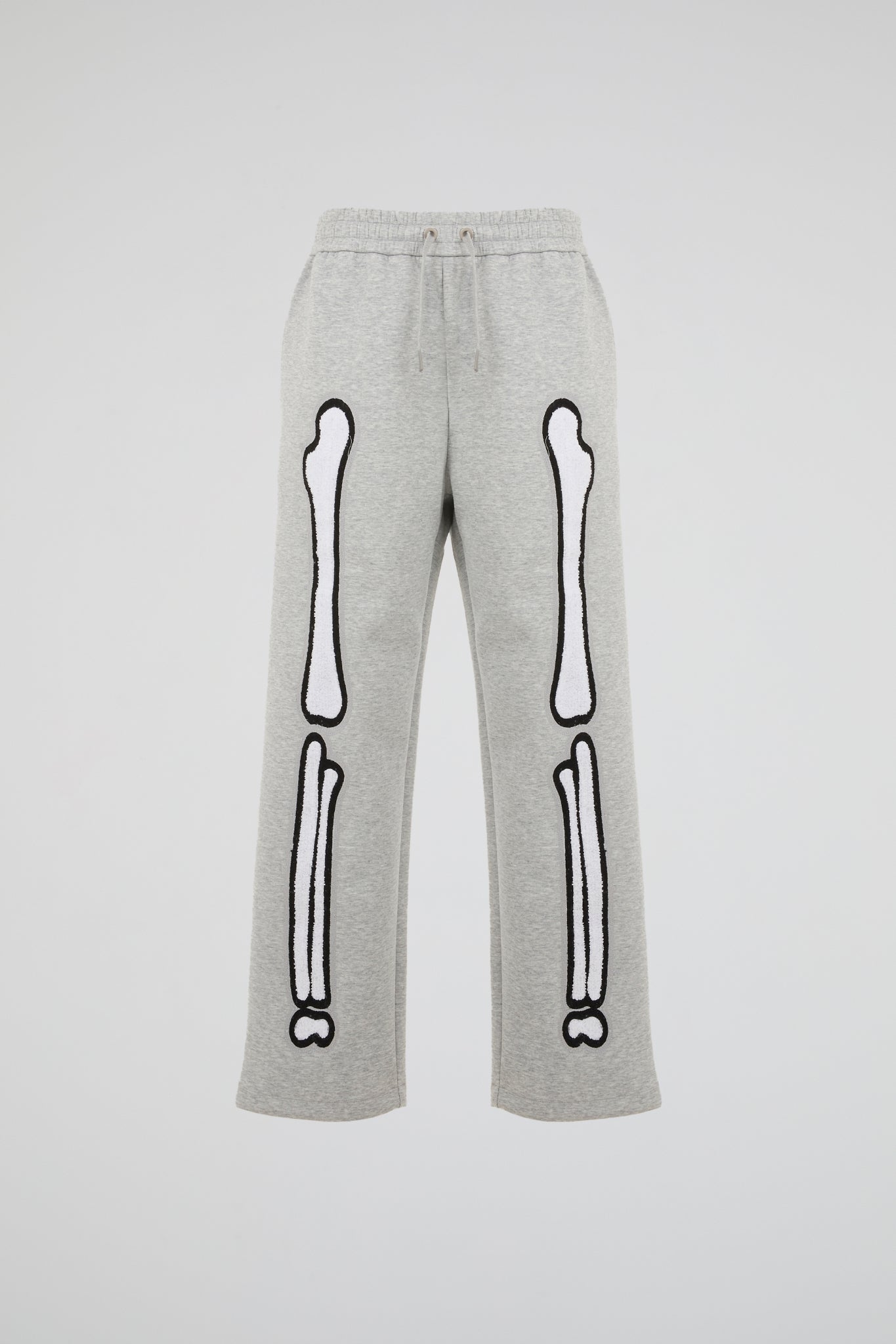 BHYPE GREY & WHITE SKELETON CHENILLE SWEATPANTS (KIDS)