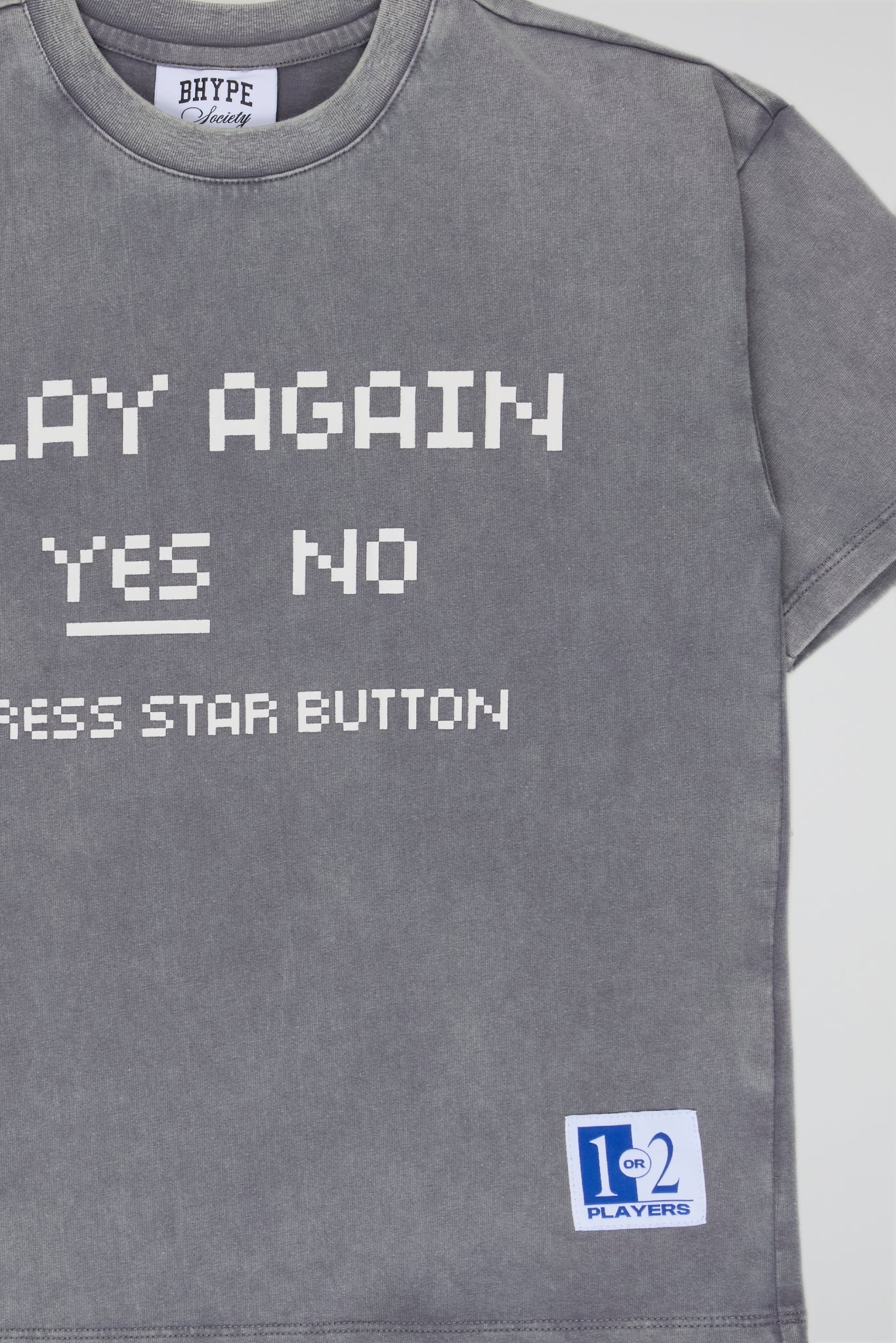 BHYPE SOCIETY - BHS VIDEO GAME FADED GREY TSHIRT (KIDS)
