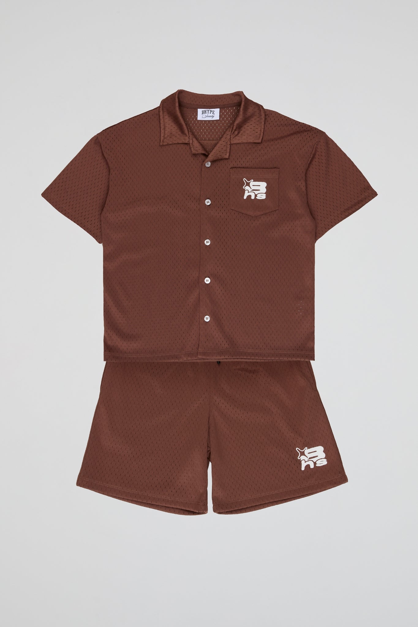 BHYPE KIDS - CHOCOLATE BROWN MESH SET