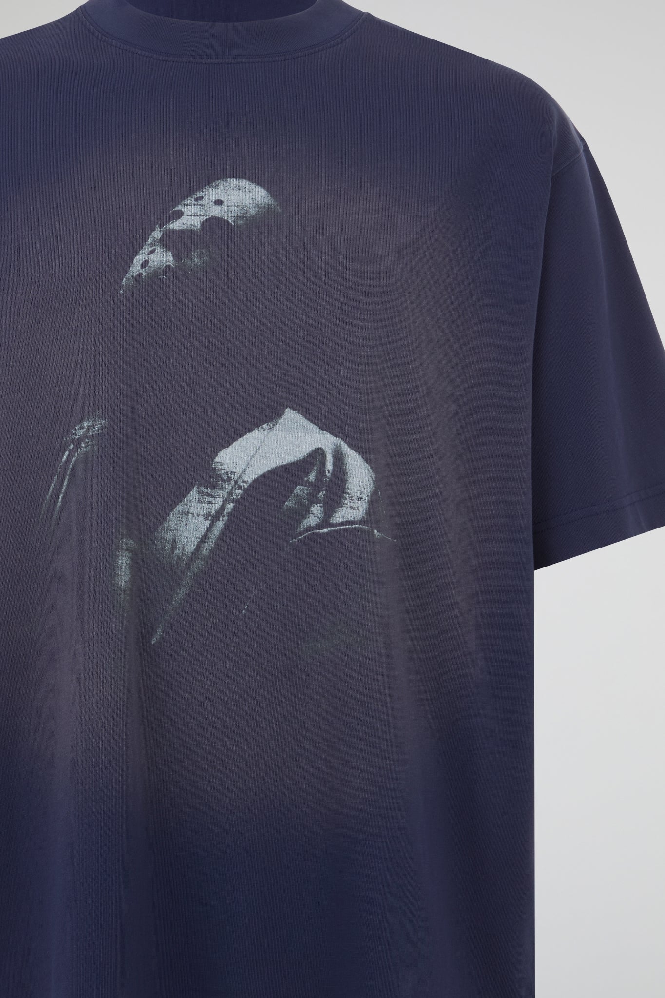 Dumist - Navy Portrait Graphic T-Shirt