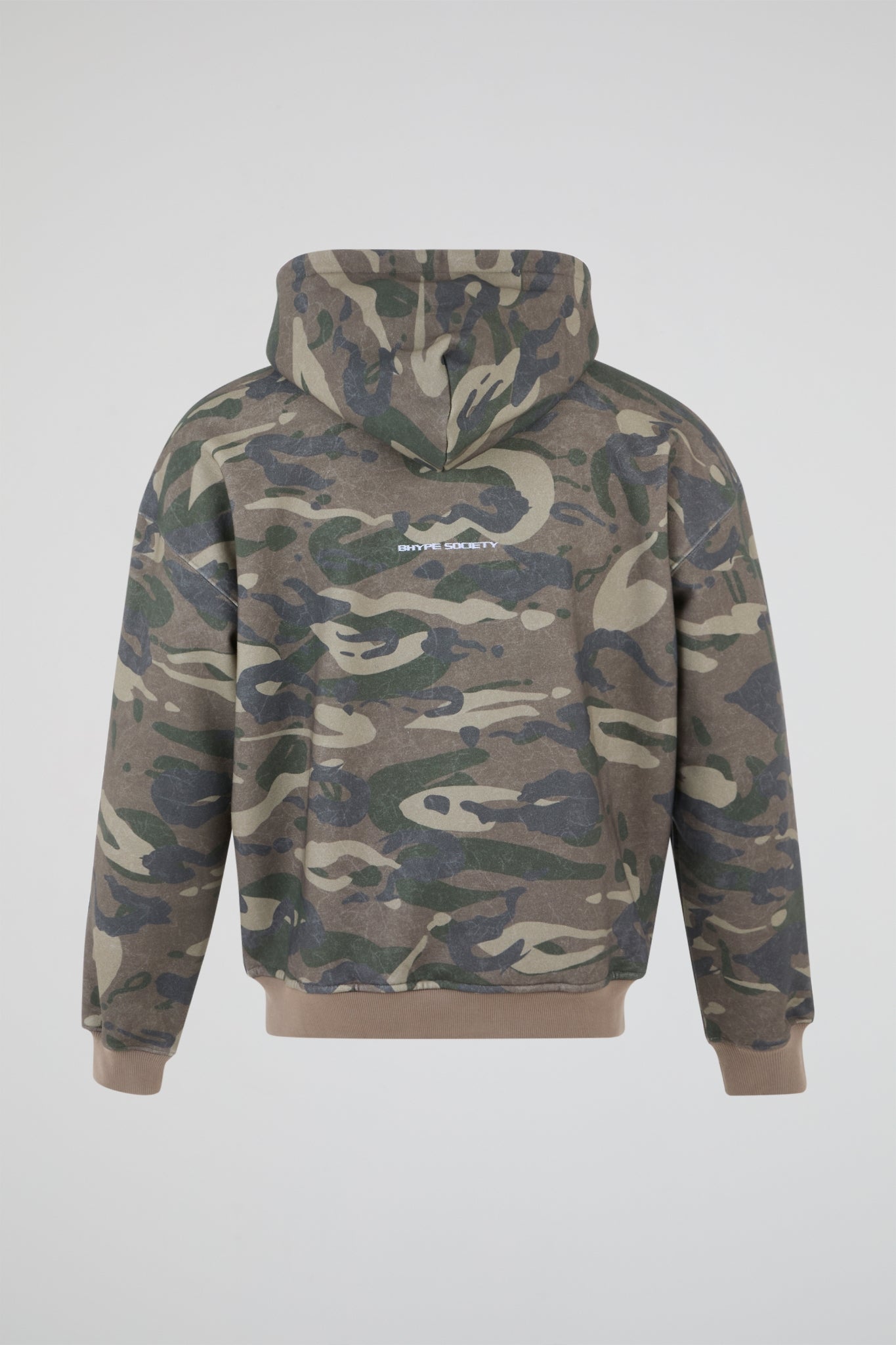 BHYPE CAMO SKELETON NY RIB CAGE ZIPPED HOODIE