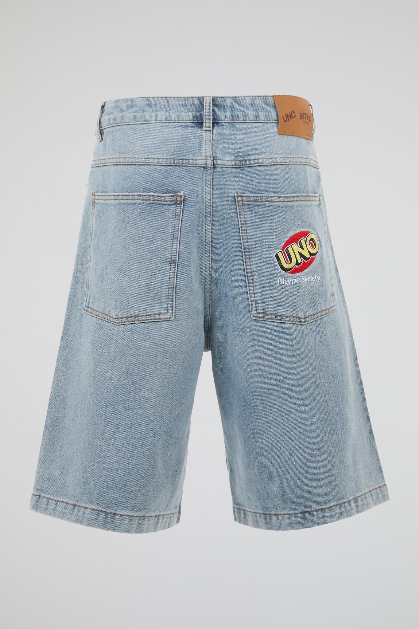 BHYPE x UNO® Embroidered Card Denim Shorts