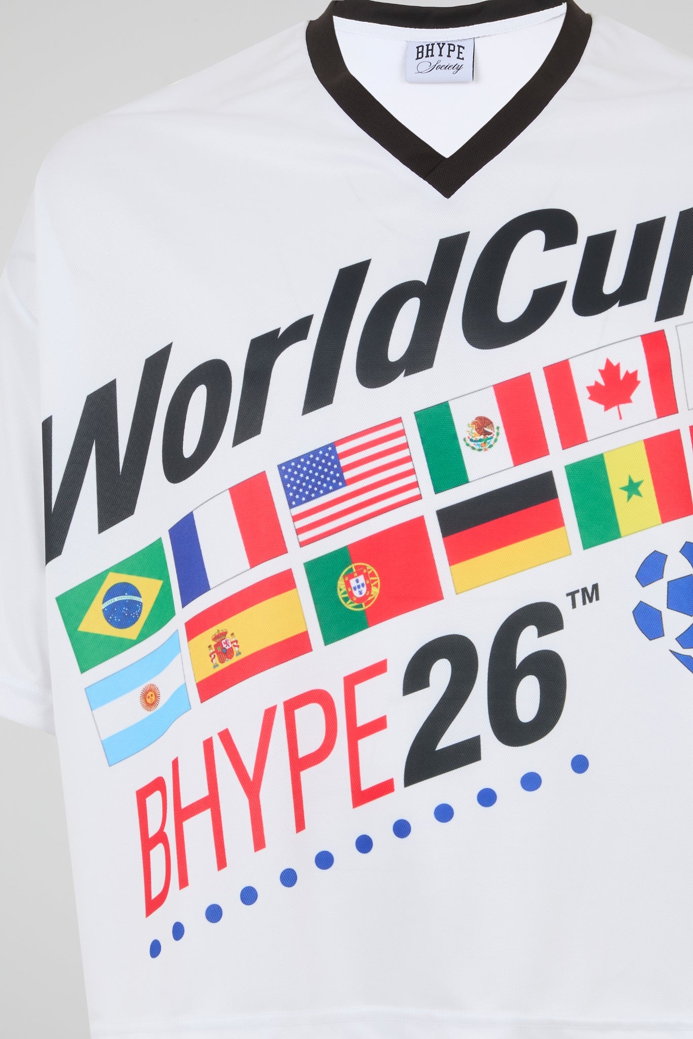 BHYPE - World Cup 26 White Flags Jersey