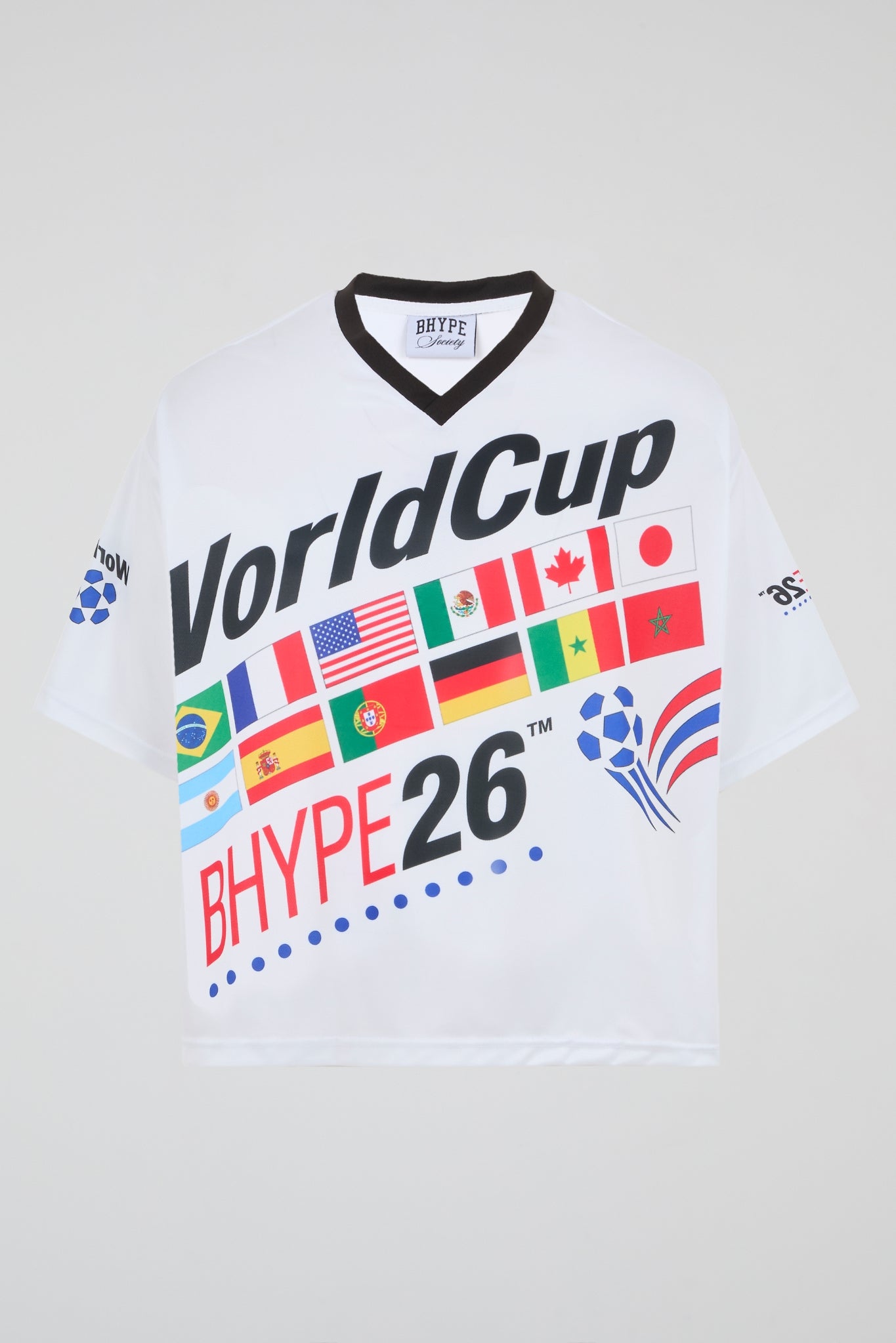 BHYPE - World Cup 26 White Flags Jersey