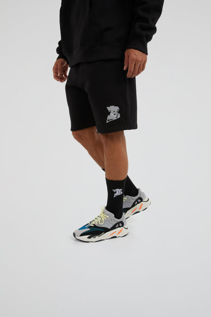 Bhype Society - Bhype Logo Essentials Black Shorts