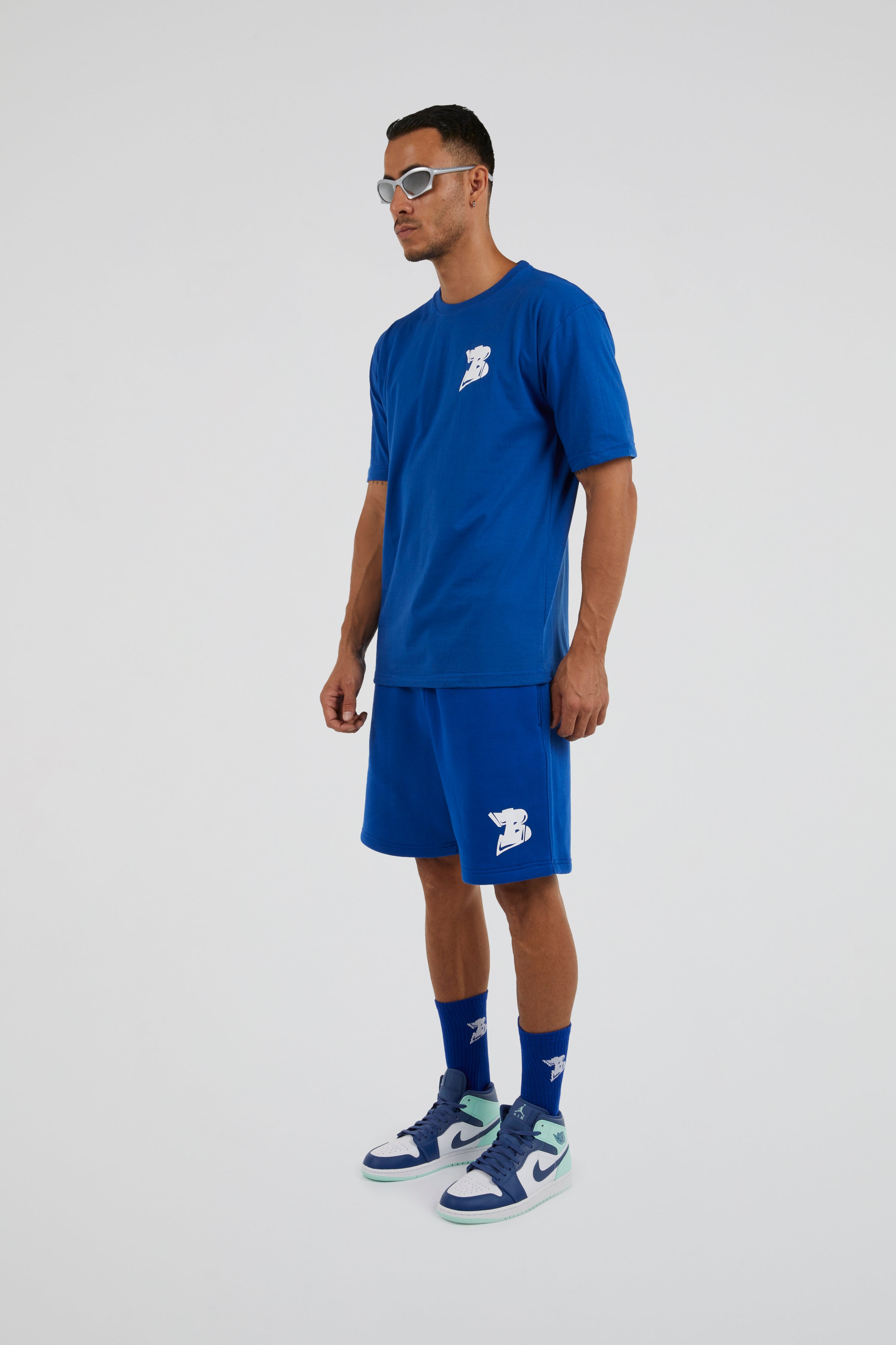 Bhype Society - Bhype Logo Essentials Blue Shorts