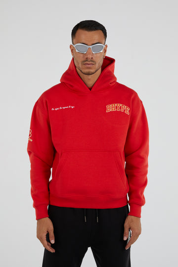 Bhype Society - Bhype Red Hoodie Varsity Collection