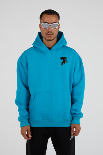 Bhype Society - Bhype Logo Essentials Turquoise Blue Hoodie