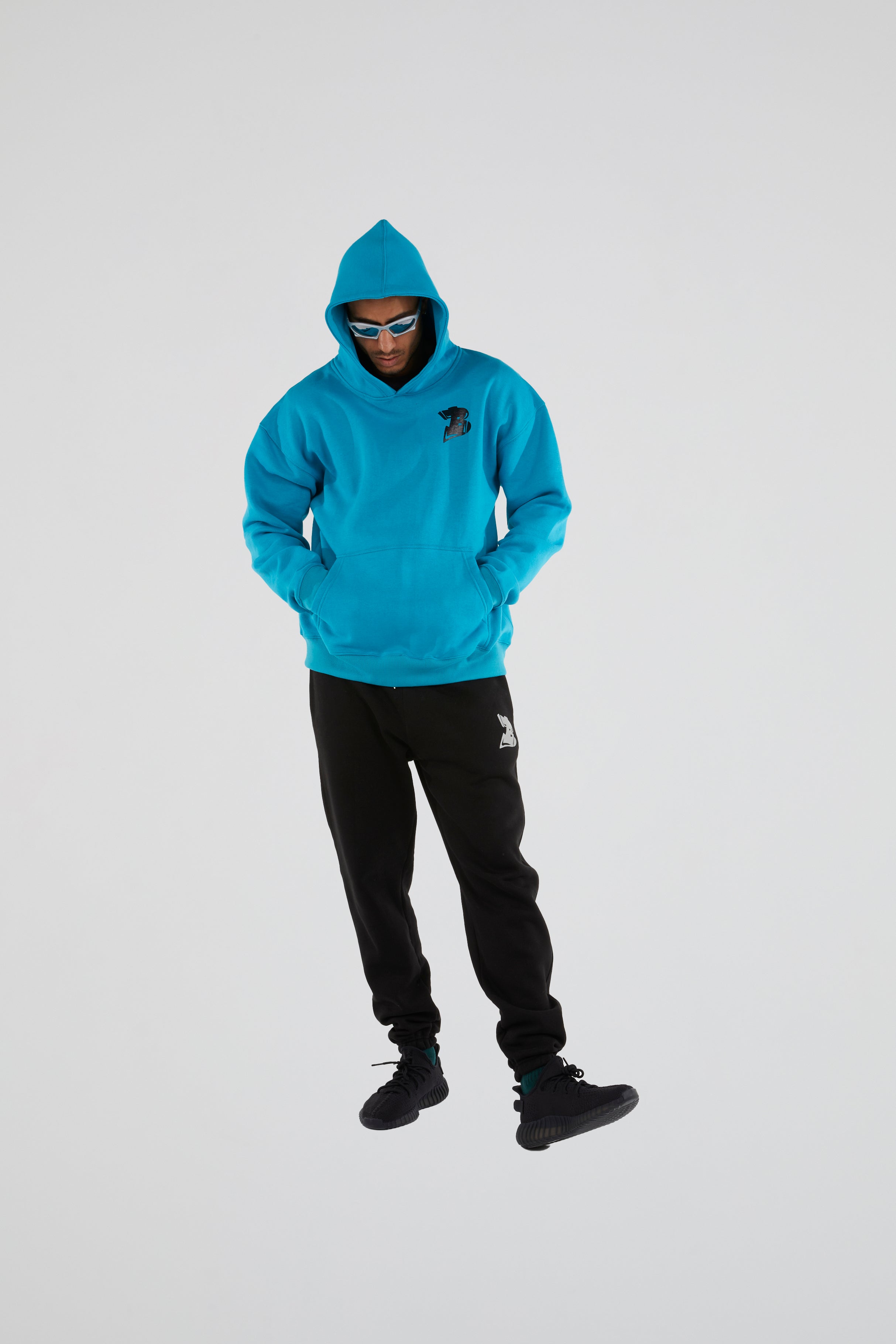 Bhype Society - Bhype Logo Essentials Turquoise Blue Hoodie