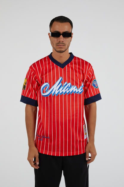 Headgear - Miami Giants Red Pullover Pinstripe Jersey