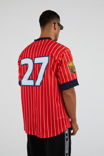 Headgear - Miami Giants Red Pullover Pinstripe Jersey