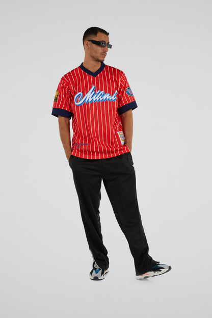 Headgear - Miami Giants Red Pullover Pinstripe Jersey