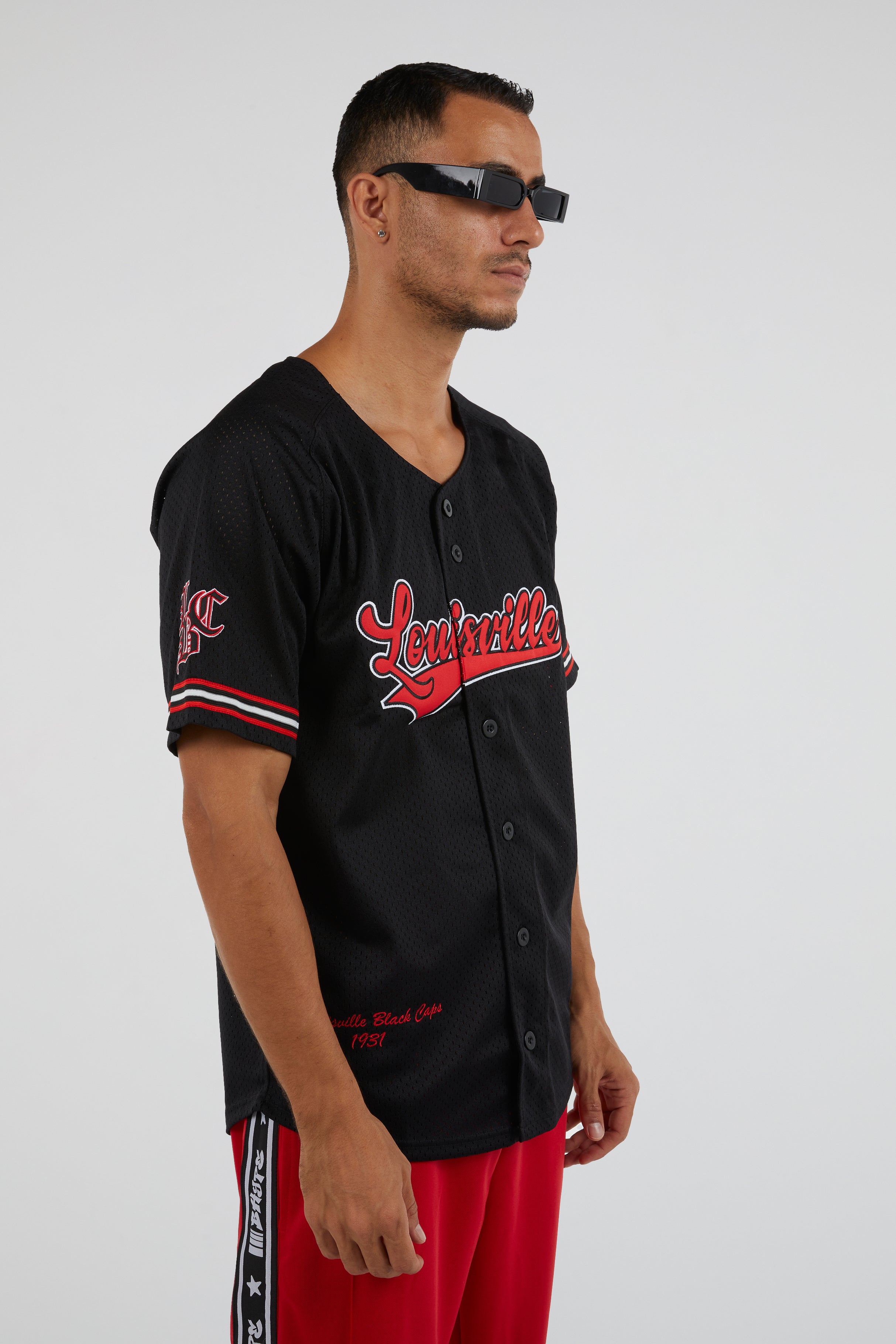 Headgear - Louisville Black Caps Button Down Batting Practice Jersey