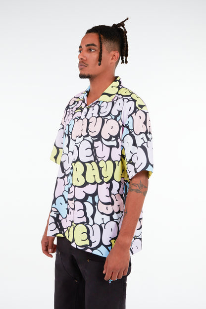 BHYPE SOCIETY PINK BUBBLE GRAFFITI SHIRT