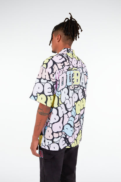 BHYPE SOCIETY PINK BUBBLE GRAFFITI SHIRT