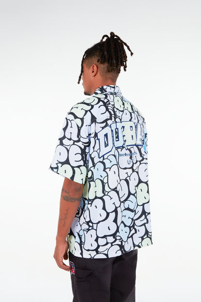 BHYPE SOCIETY BLUE BUBBLE GRAFFITI SHIRT