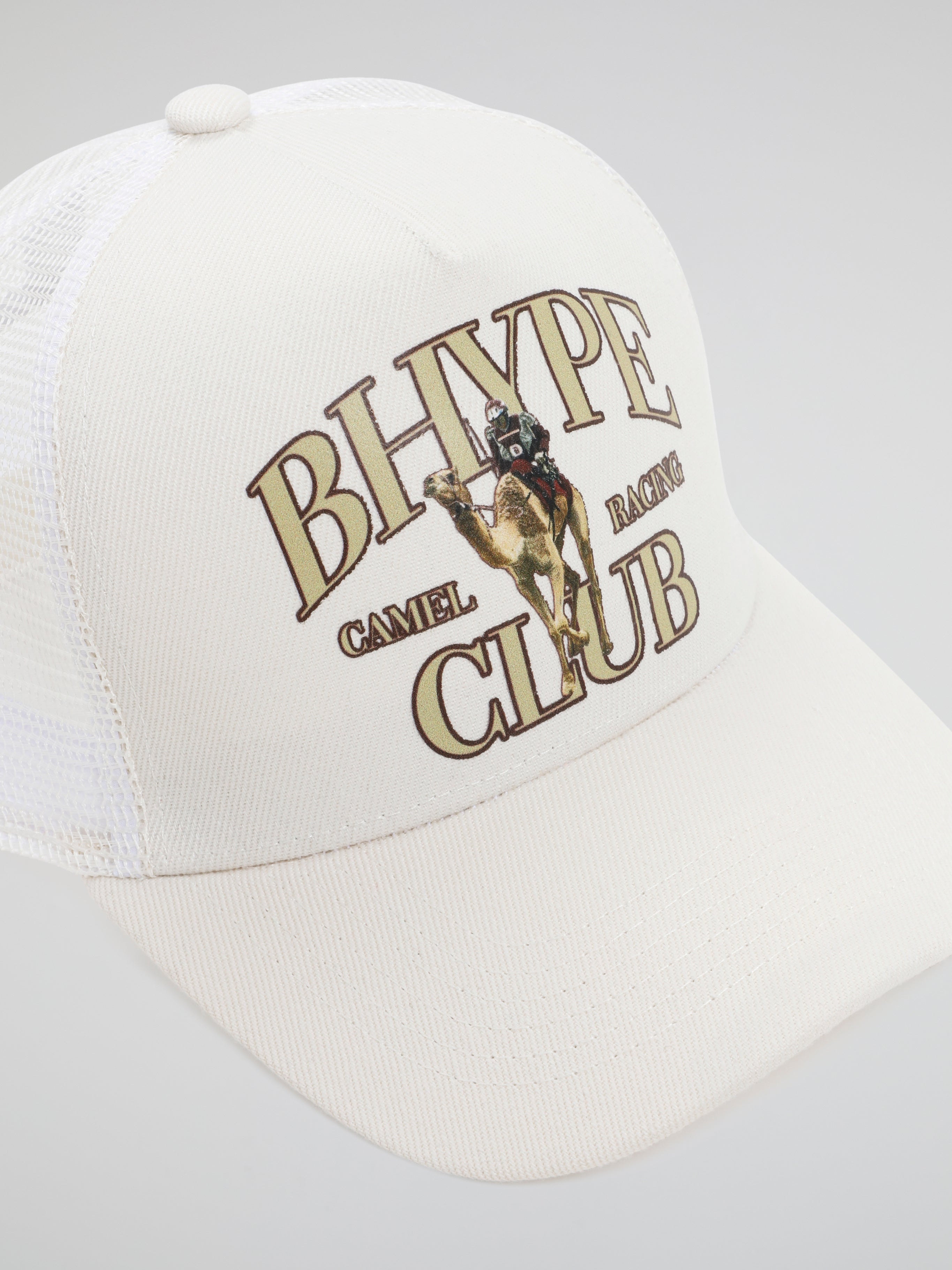 BHYPE CAMEL RACING CLUB BEIGE TRUCKER HAT