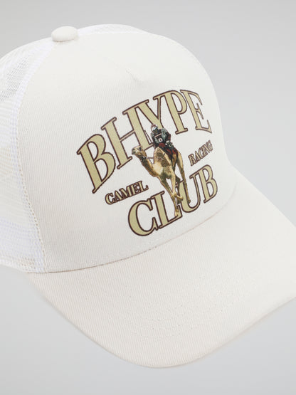 BHYPE CAMEL RACING CLUB BEIGE TRUCKER HAT