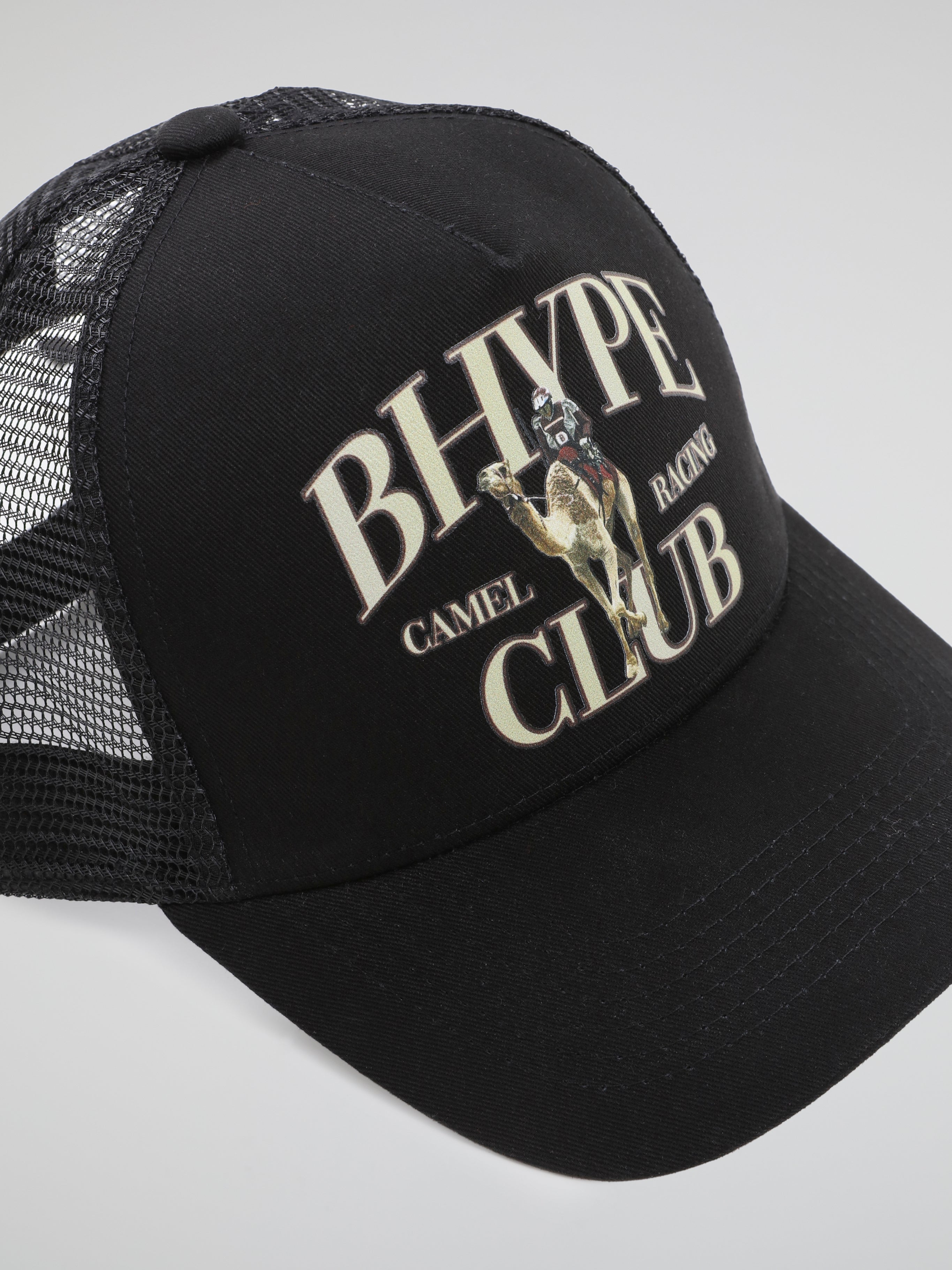 BHYPE CAMEL RACING CLUB BLACK TRUCKER HAT