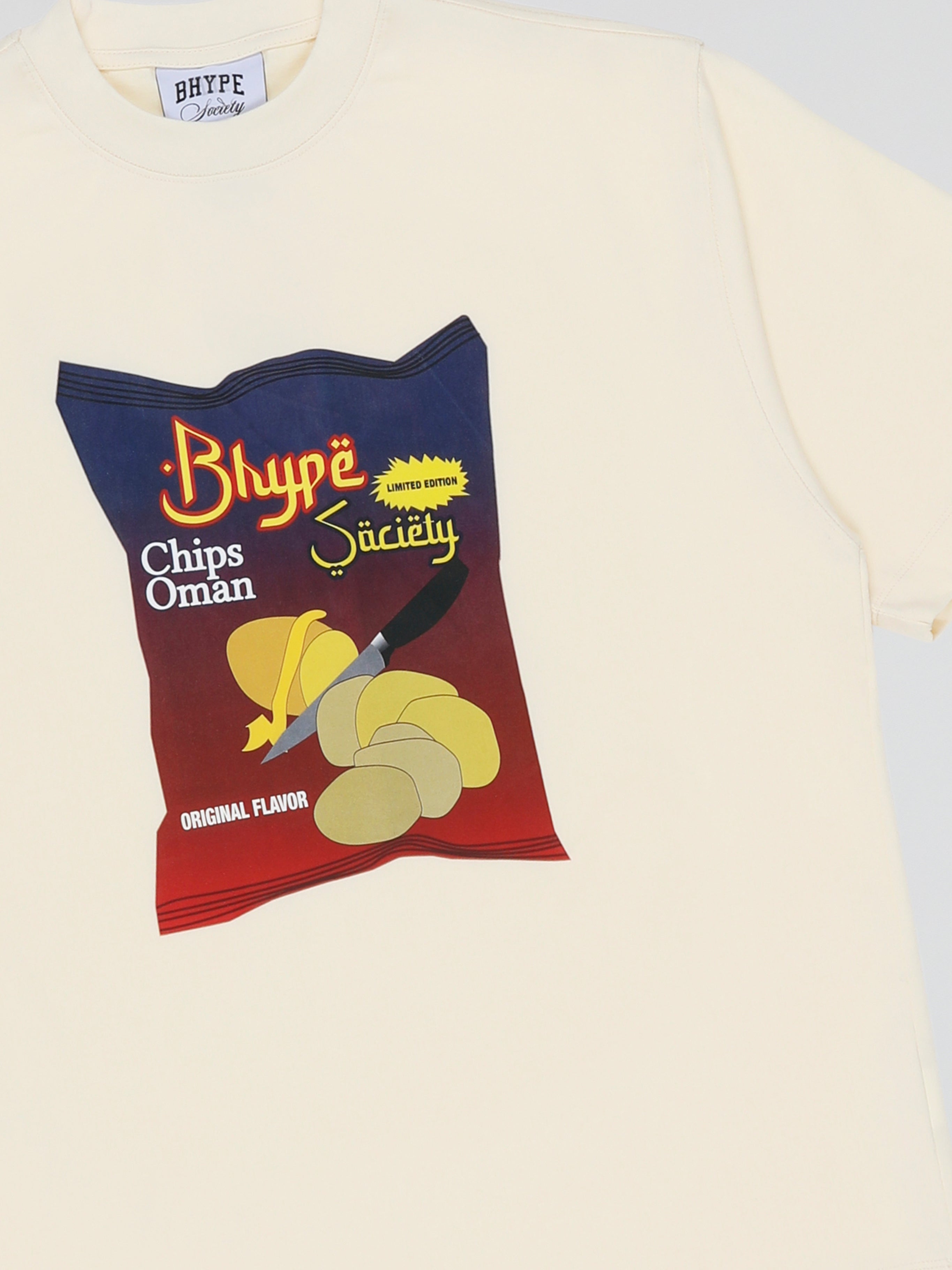 BHYPE SOCIETY CHIPS BEIGE TSHIRT