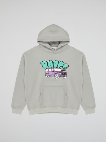 BHYPE BIG CAR BUBBLE GREY HOODIE