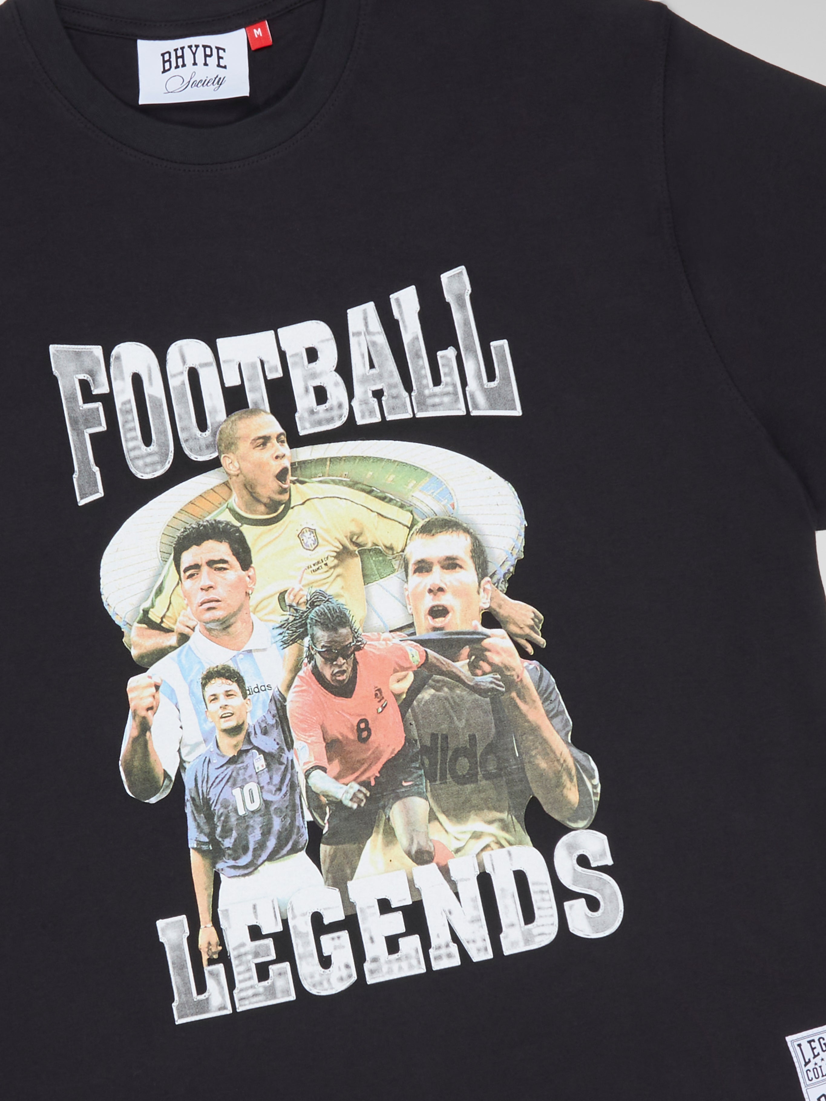 BHYPE BLACK TSHIRT FOOTBALL LEGENDS EDITION