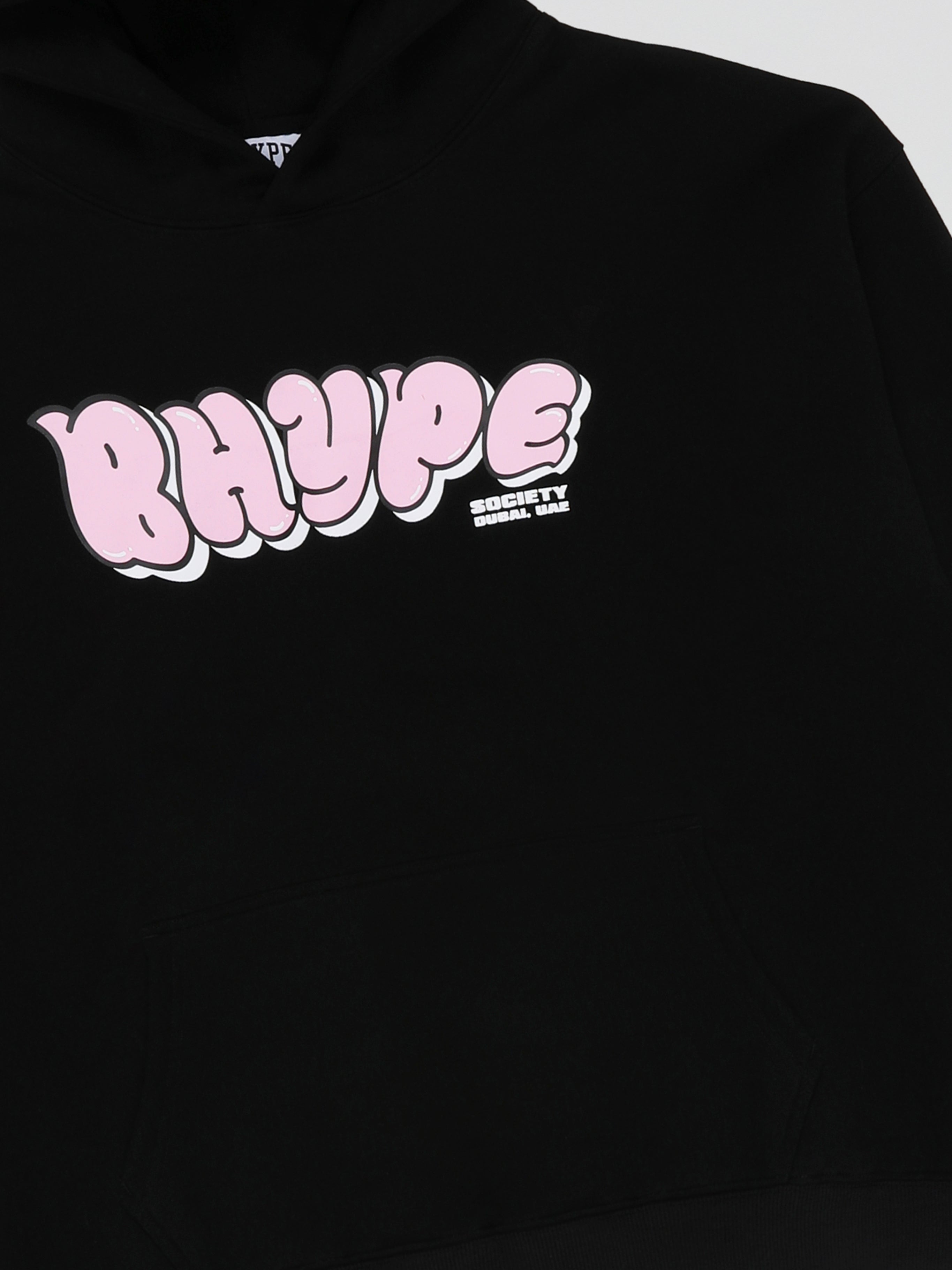 BHYPE BUBBLE GRAFFITI LOGO BLACK HOODIE