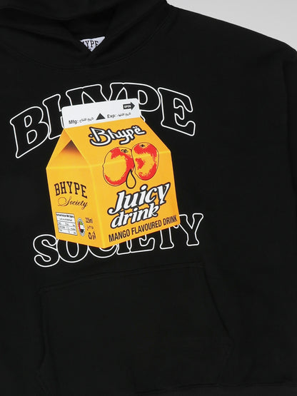 BHYPE SOCIETY JUICY DRINK BLACK HOODIE