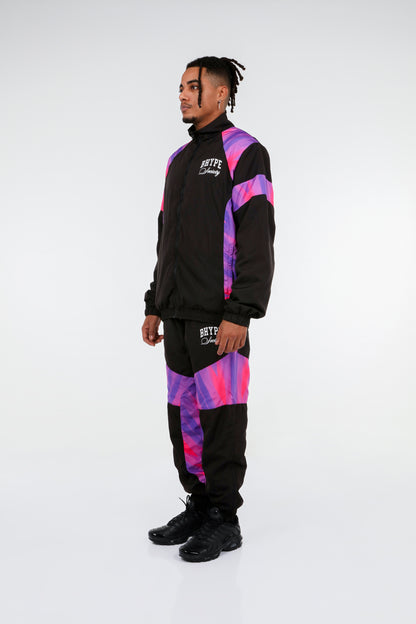 BHYPE SOCIETY BLACK & NEON PINK SPORT TRACKSUIT