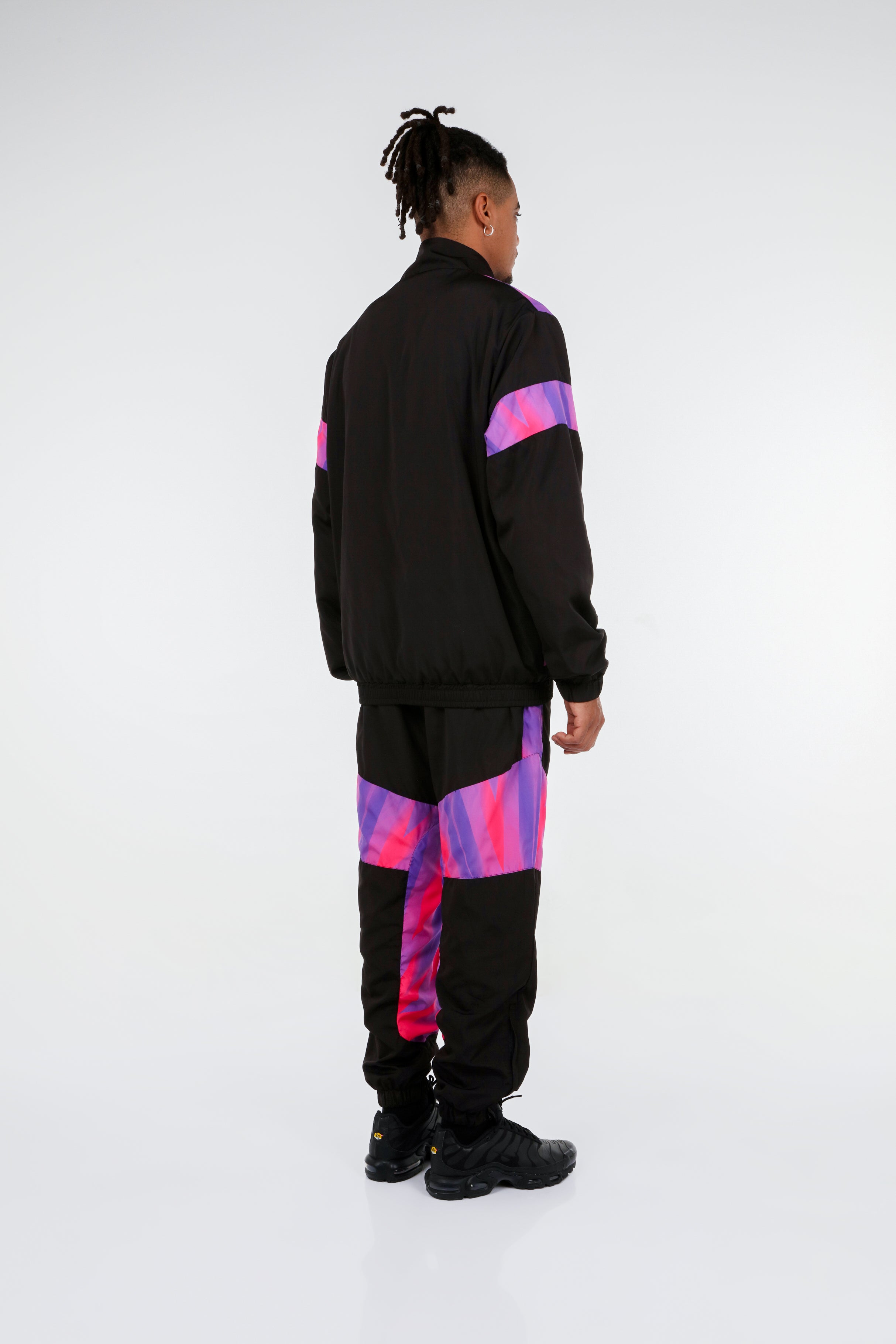 BHYPE SOCIETY BLACK & NEON PINK SPORT TRACKSUIT