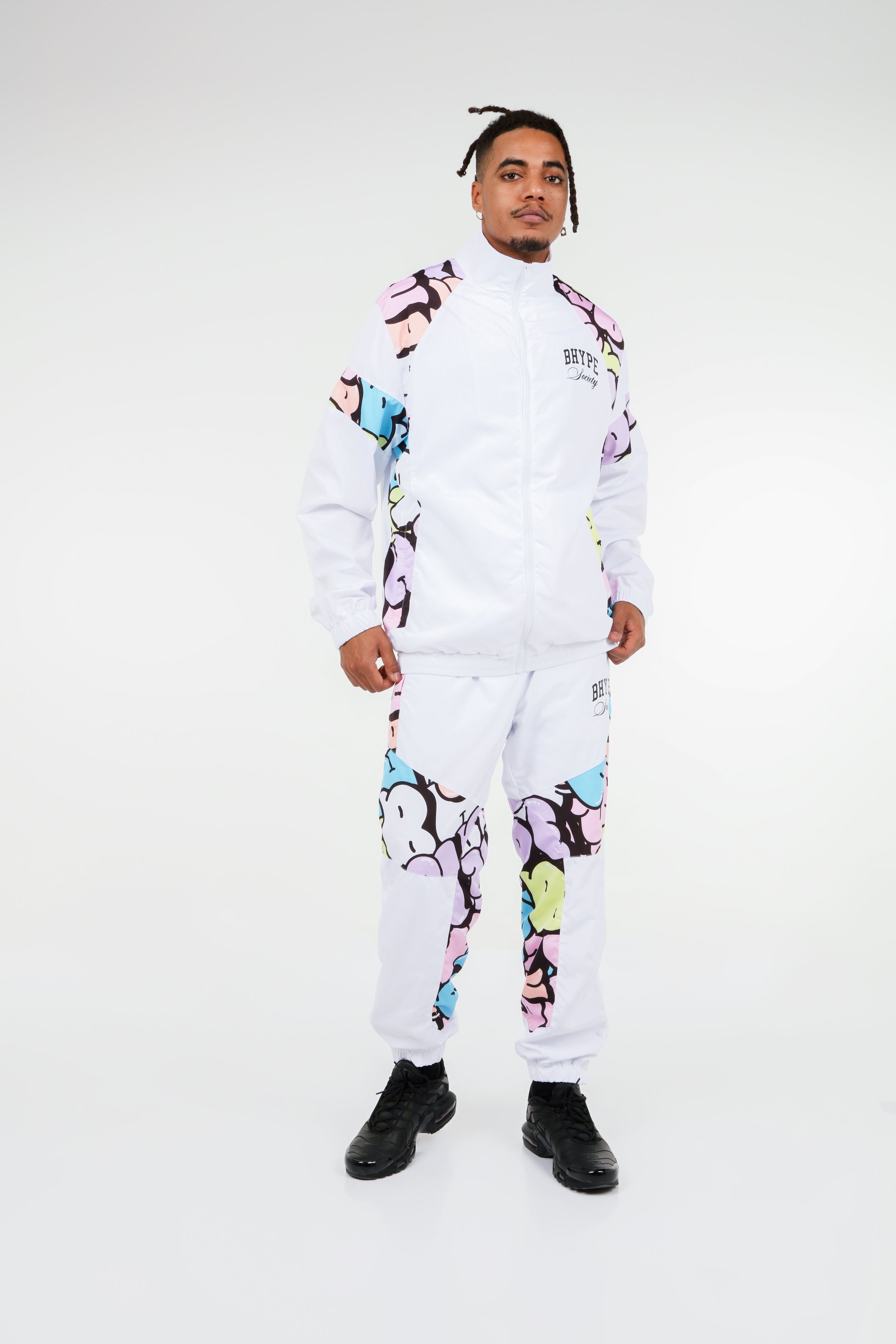 BHYPE SOCIETY WHITE SPORT TRACKSUIT- BUBBLE EDITION