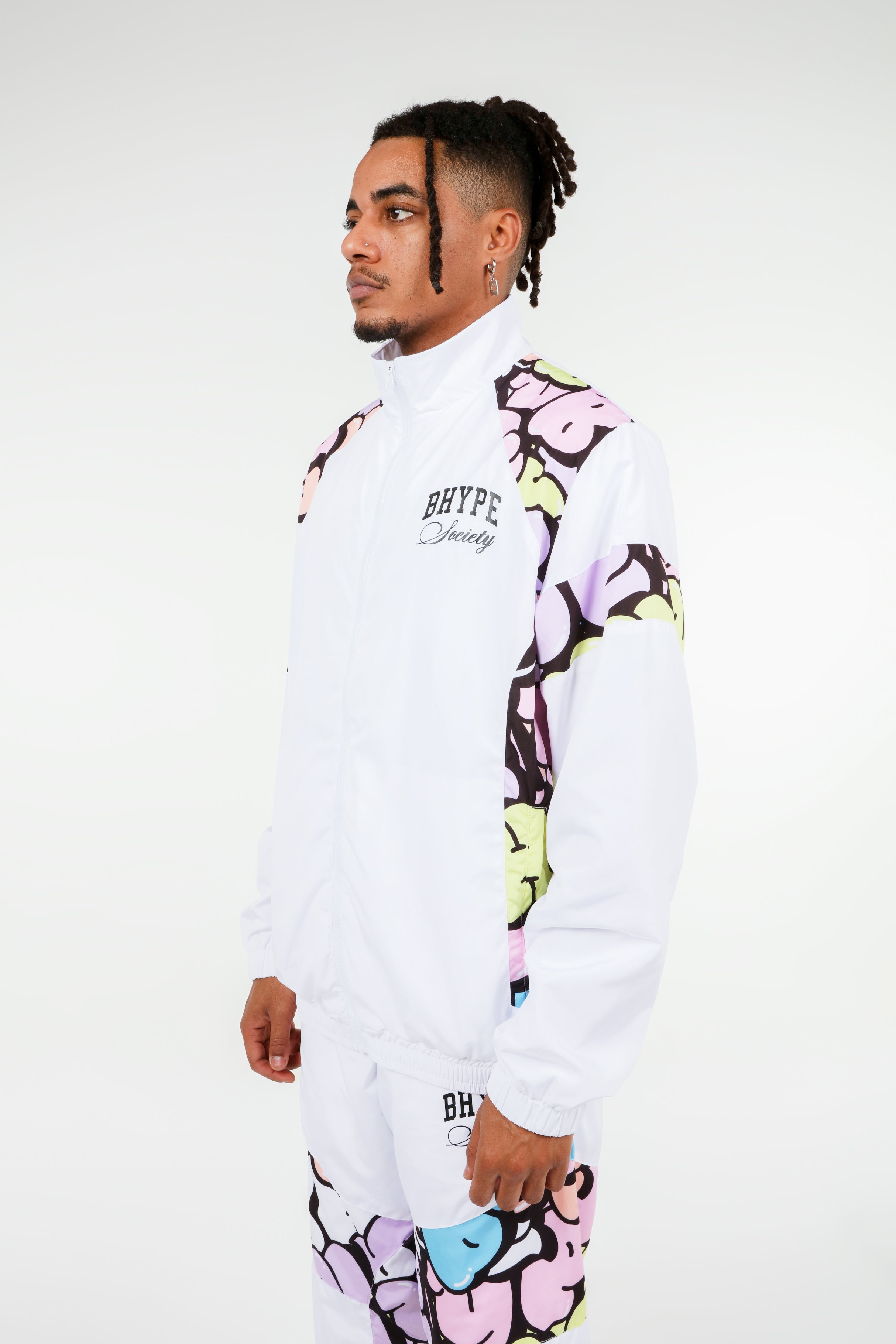 BHYPE SOCIETY WHITE SPORT TRACKSUIT- BUBBLE EDITION