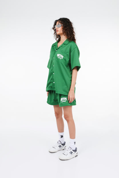 BHYPE SOCIETY GREEN MESH SHORT & SHIRT SET