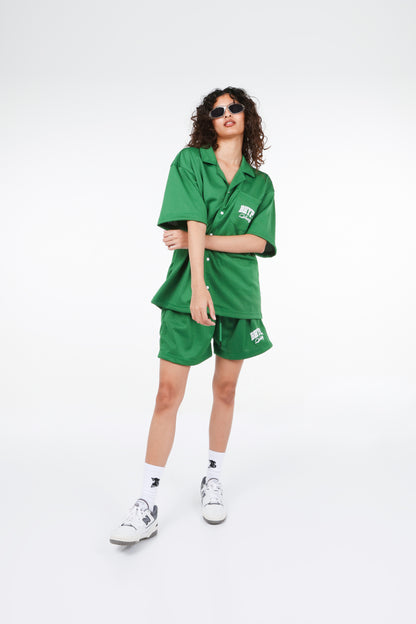 BHYPE SOCIETY GREEN MESH SHORT & SHIRT SET