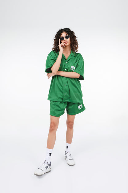 BHYPE SOCIETY GREEN MESH SHORT & SHIRT SET