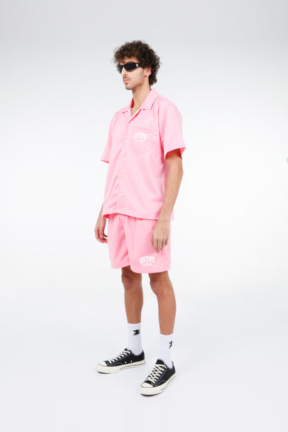 BHYPE SOCIETY PINK MESH SHORT & SHIRT SET