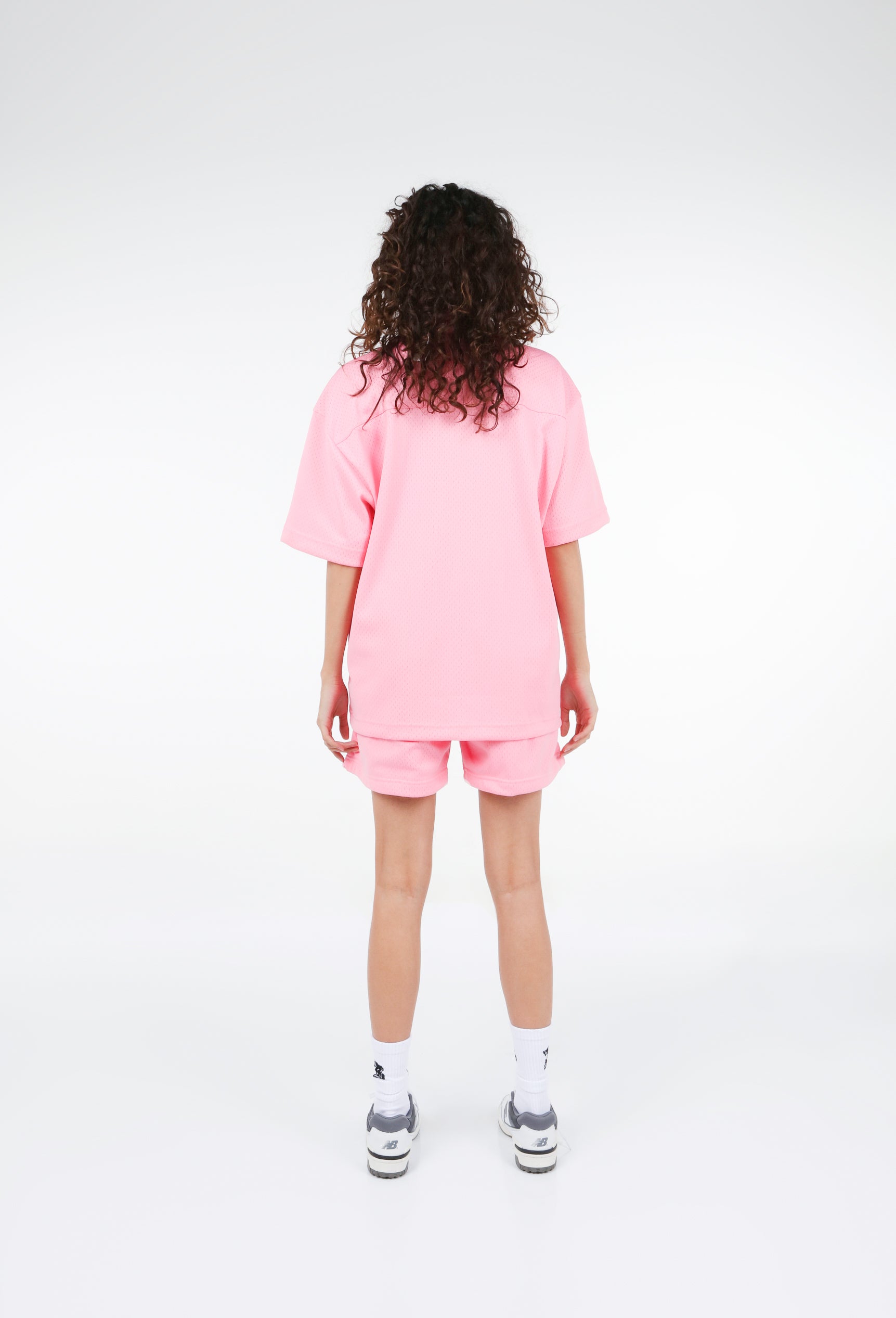 BHYPE SOCIETY PINK MESH SHORT & SHIRT SET