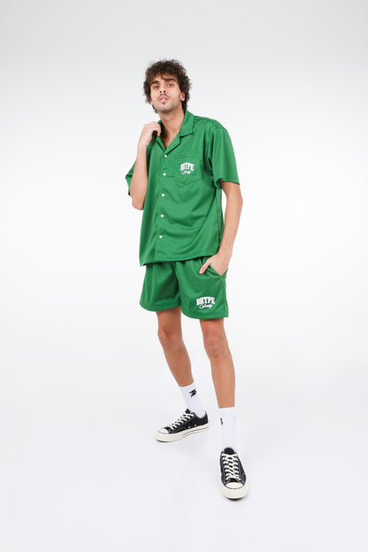 BHYPE SOCIETY GREEN MESH SHORT & SHIRT SET