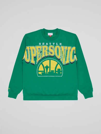 Mitchell & Ness Fashion Fleece Crew Seattle Supersonics