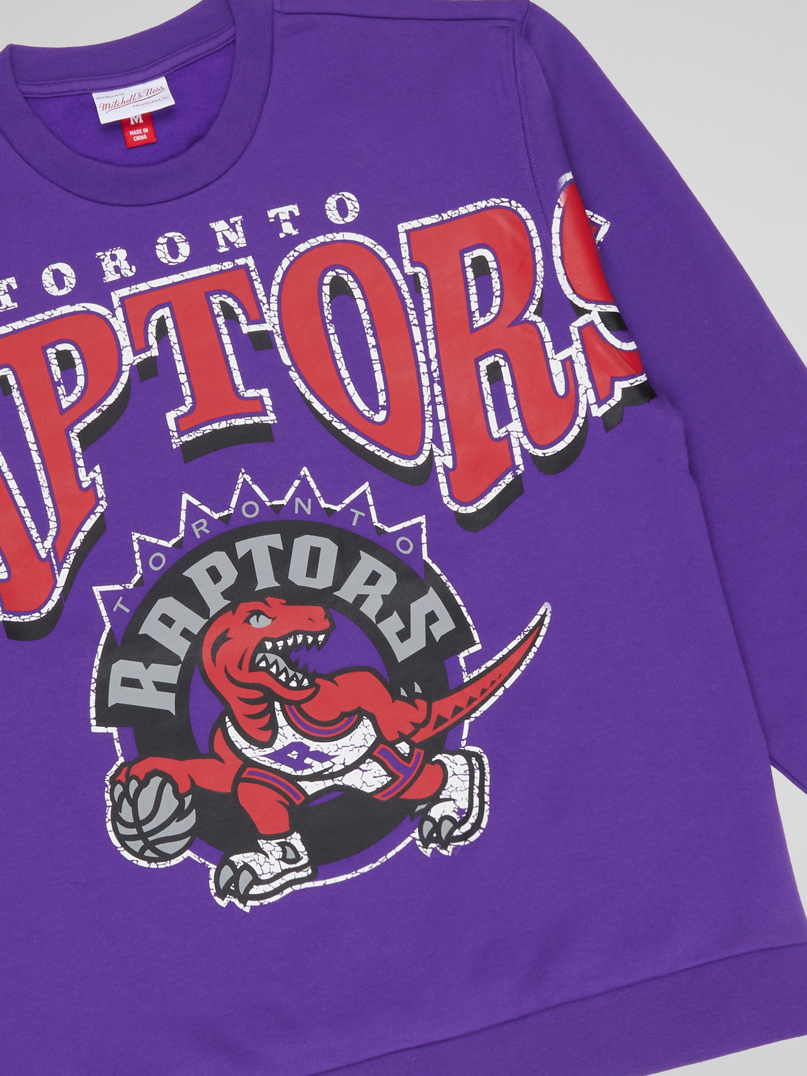 Mitchell & Ness Fashion Fleece Crew Toronto Raptors