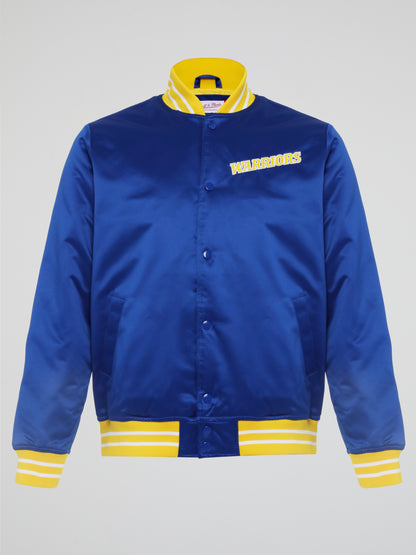 Mitchell & Ness Heavyweight Satin Jacket Golden State Warriors