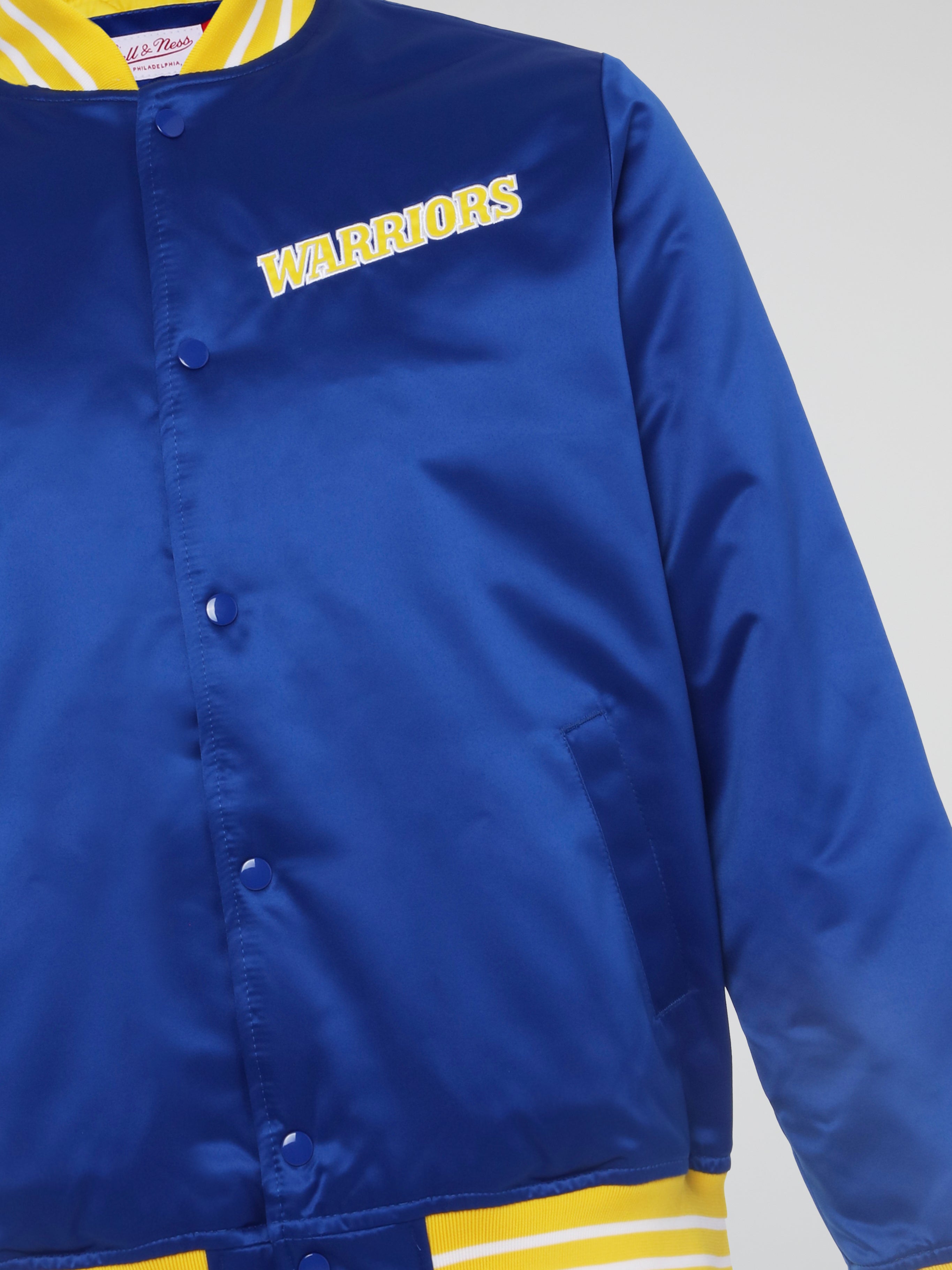 Mitchell & Ness Heavyweight Satin Jacket Golden State Warriors