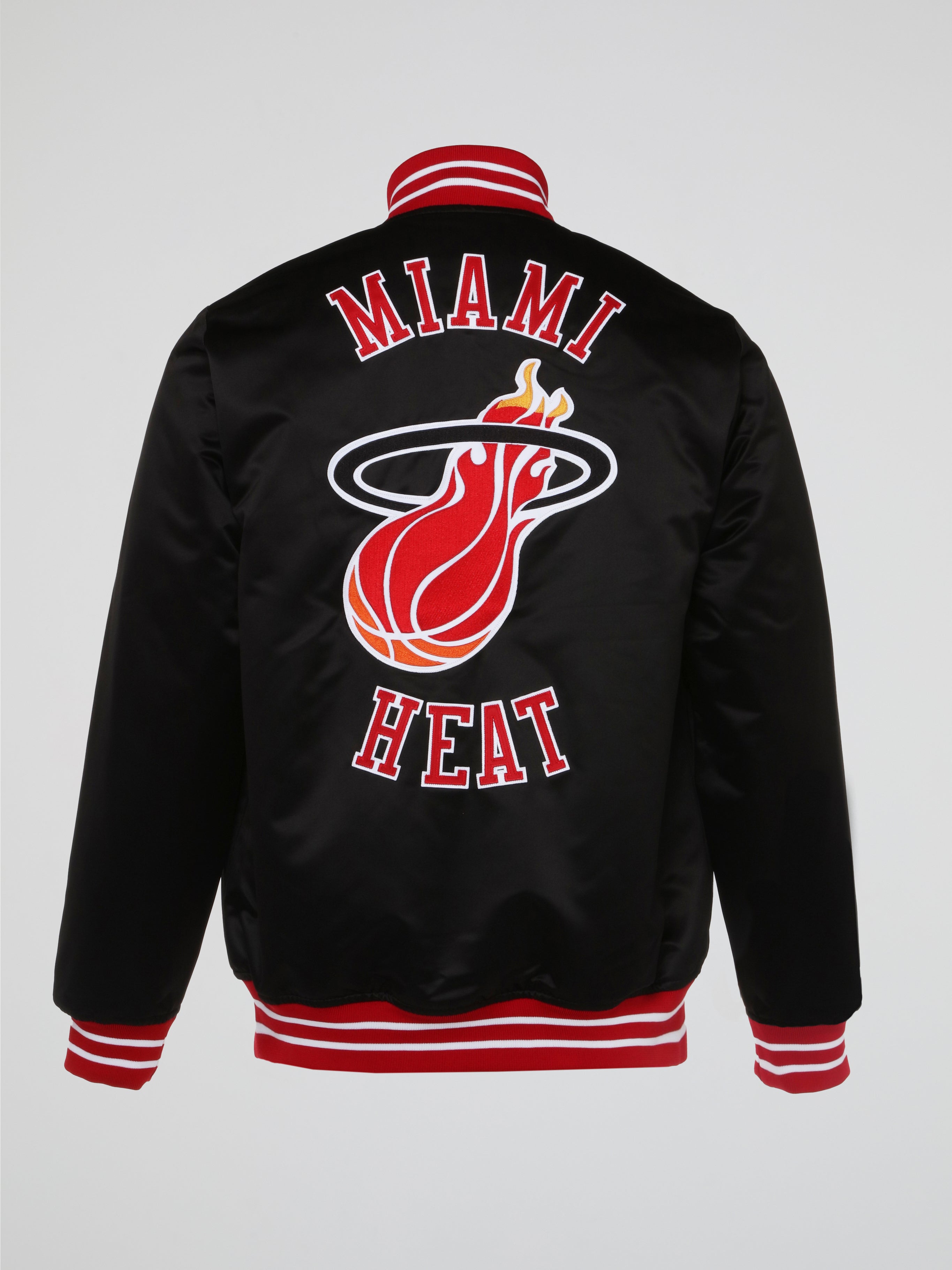 Mitchell & Ness Heavyweight Satin Jacket Miami Heat