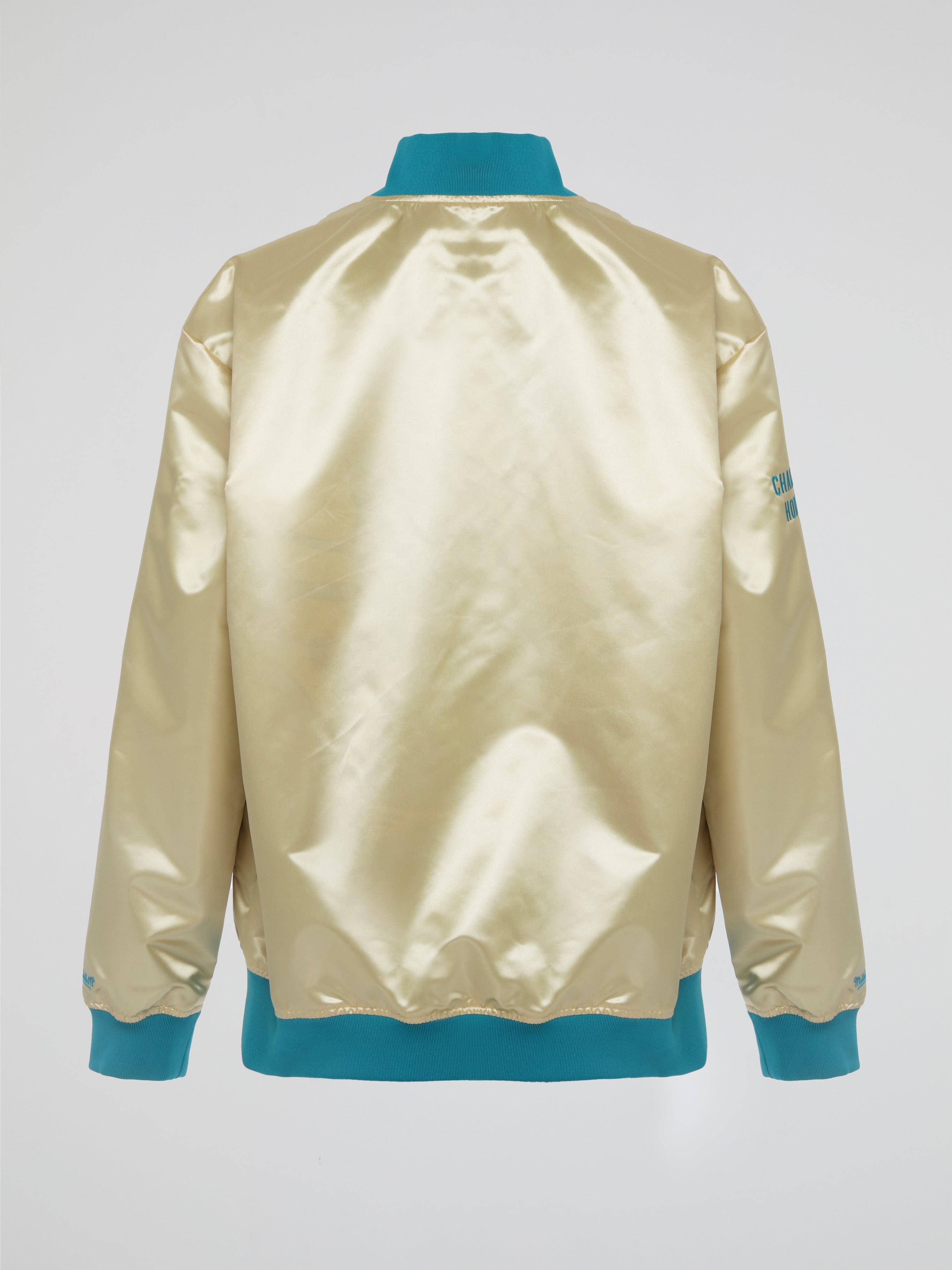 Mitchell & Ness Lightweight Satin Jacket Charlotte Hornets – Light Gold