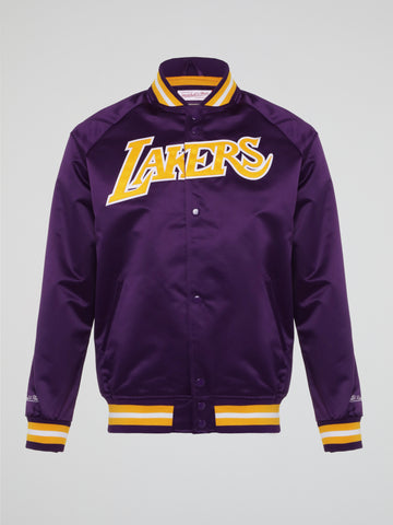 Mitchell & Ness Lightweight Satin Jacket Los Angeles Lakers – Purple