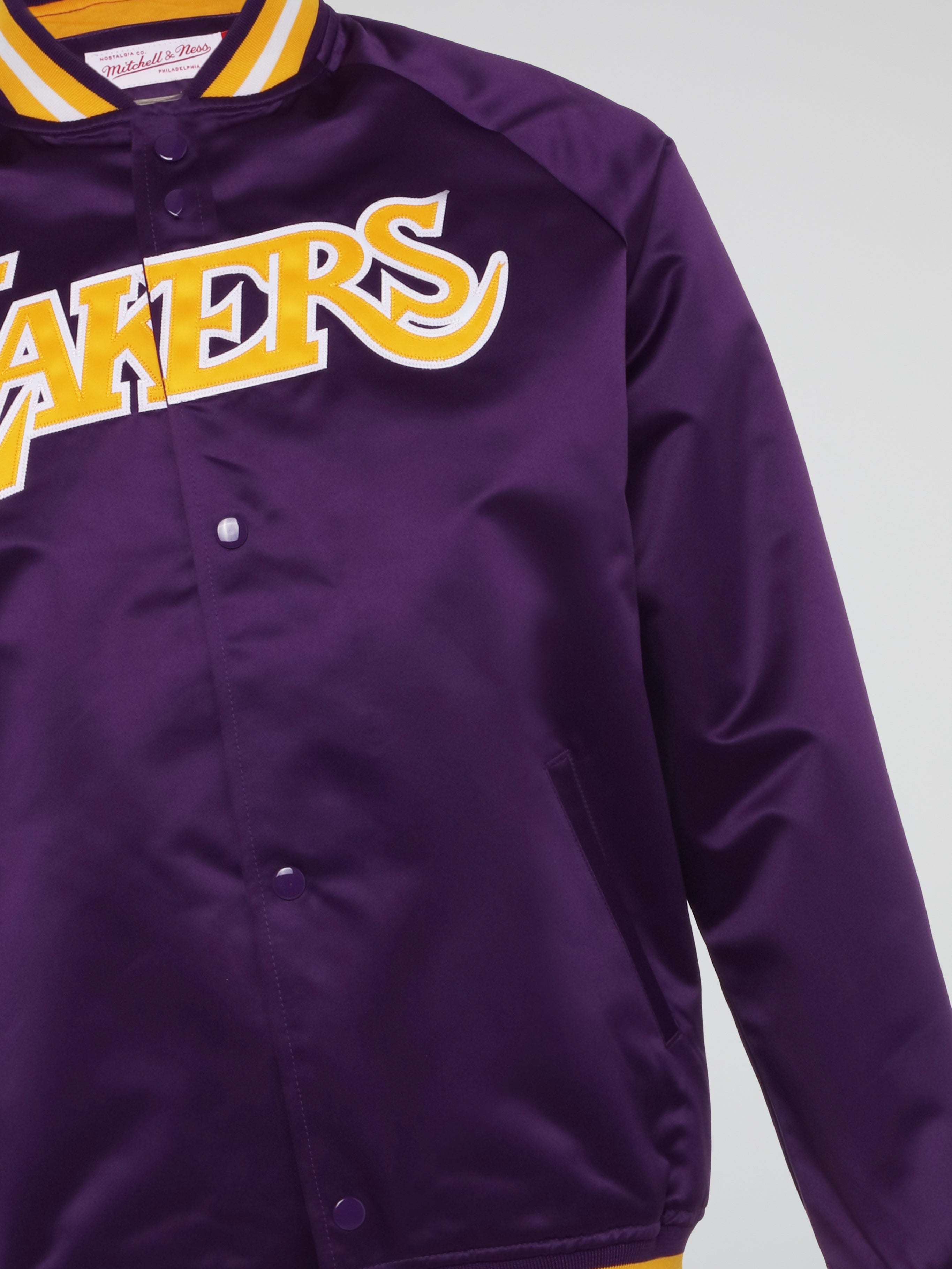 Mitchell & Ness Lightweight Satin Jacket Los Angeles Lakers – Purple