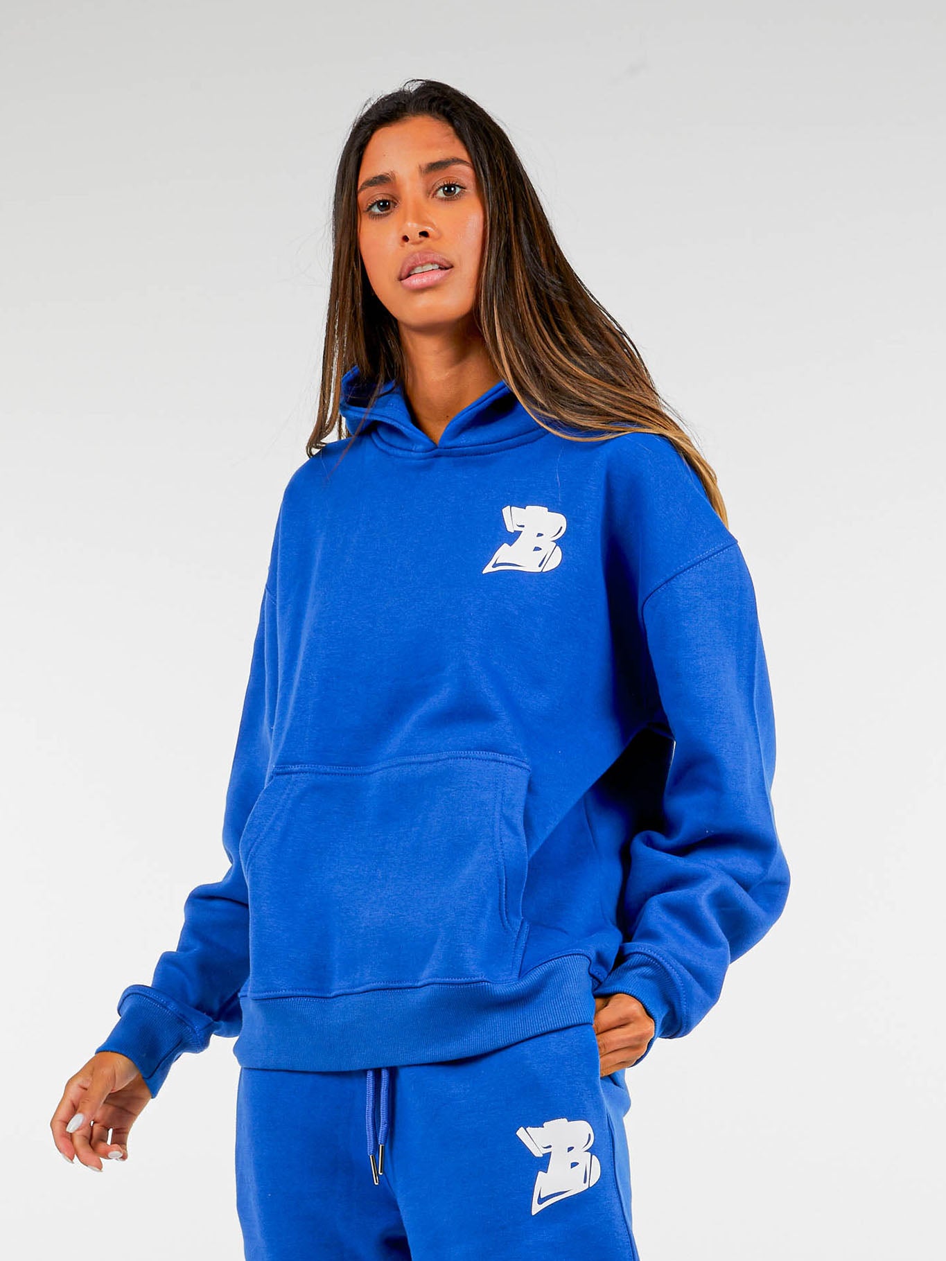 Bhype Society - Bhype Logo Essentials Blue Hoodie