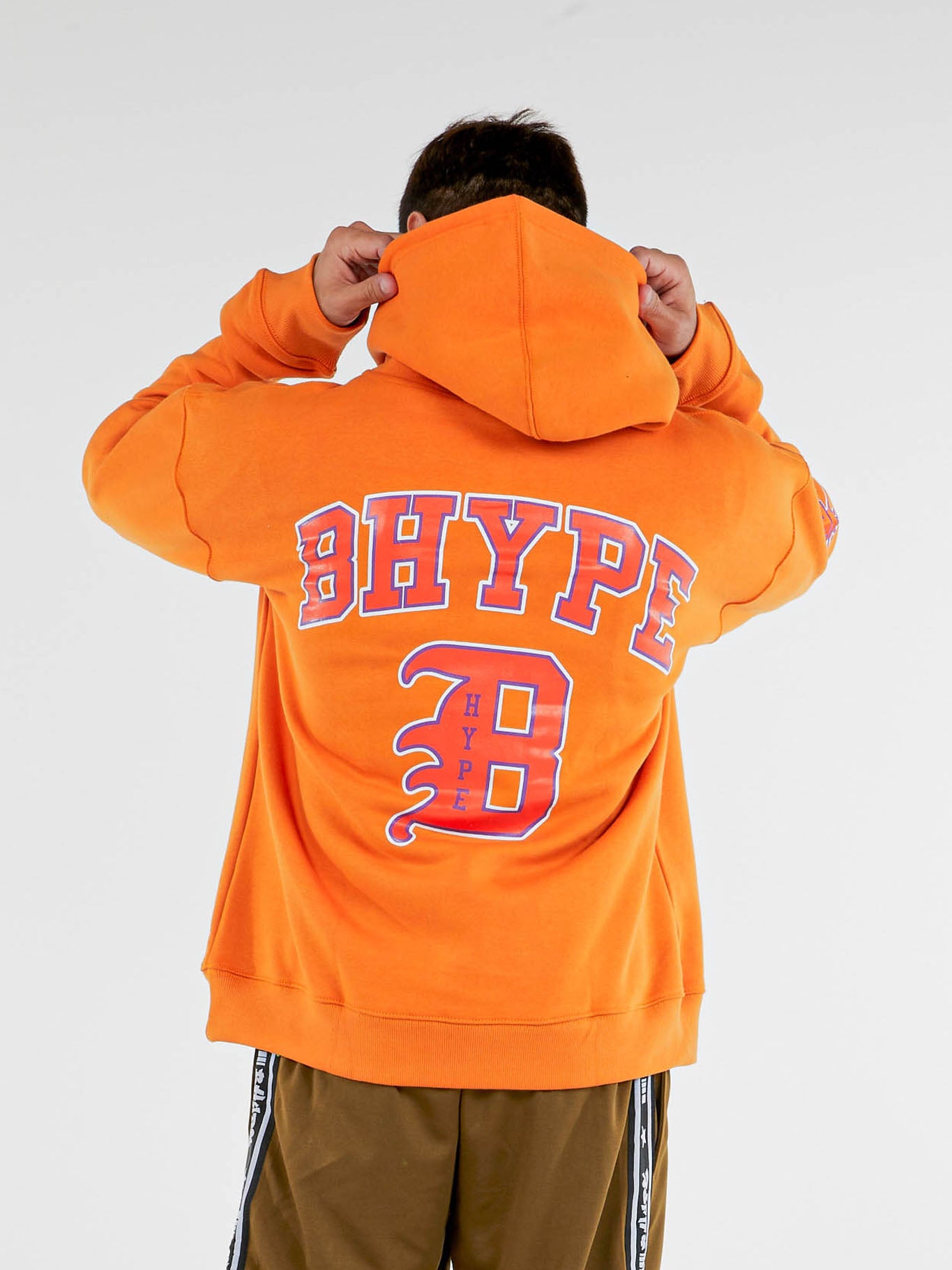 Bhype Society - Bhype Varsity Collection Hoodie Orange