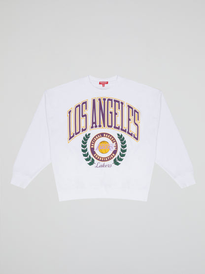 Mitchell & Ness Women Logo LT Crew 2.0 Los Angeles Lakers