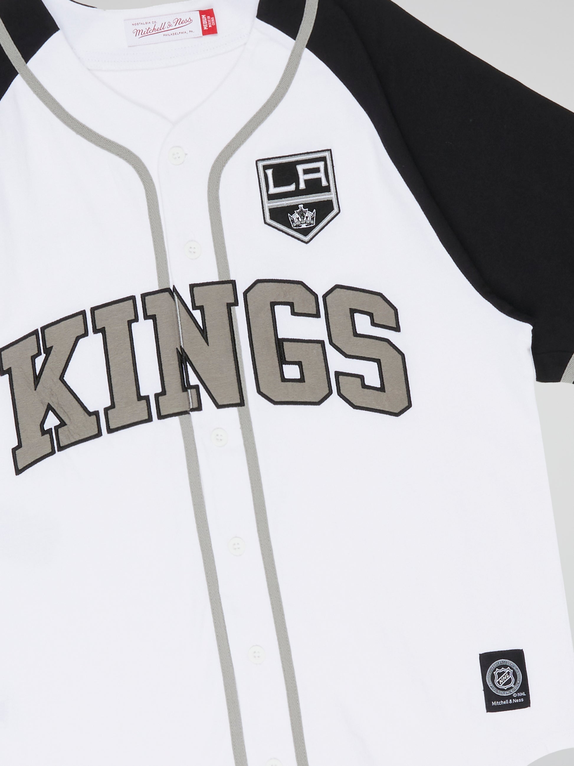 Los Angeles Kings Jersey Mitchell and Ness Practice Day Button Front